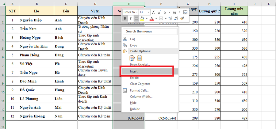 Hướng Dẫn Cách Thêm Ô Trong Excel Đơn Giản Từ A-Z