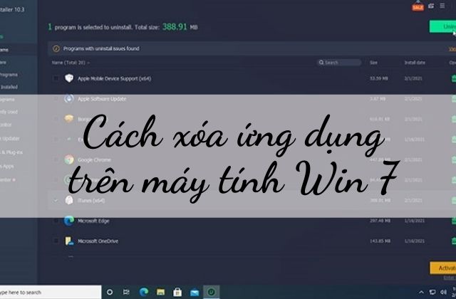 Gỡ hoàn toàn ứng dụng trên win 7: Với công nghệ ngày càng phát triển, bạn không cần phải bận tâm về những ứng dụng không cần thiết trên máy tính của mình nữa. Công cụ gỡ hoàn toàn ứng dụng trên win 7 sẽ giúp bạn dọn dẹp và tối ưu hóa máy tính của mình một cách nhanh chóng và dễ dàng.