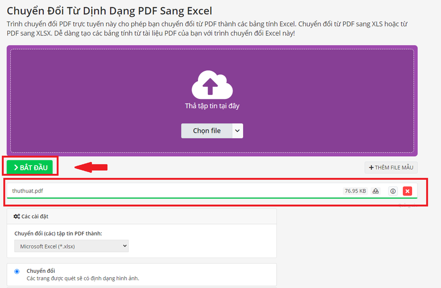 Chuyển pdf sang Excel không lỗi font giờ là điều đơn giản hơn bao giờ hết. Với các công cụ mới, các định dạng chữ khác nhau sẽ được tự động chuyển đổi một cách hoàn hảo và nhanh chóng, đảm bảo cho bạn bảng tính chính xác và đồng bộ. Bạn chỉ cần truy cập vào trang web và sử dụng công cụ chuyển đổi định dạng pdf sang Excel trực tuyến miễn phí.