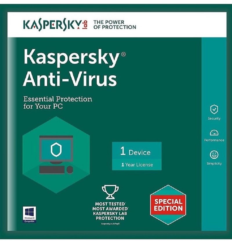 Phần mềm Kaspersky Antivirus Security 1 năm